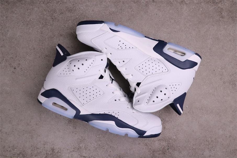 New 2022 Air Jordan 6 White Black Blue Shoes